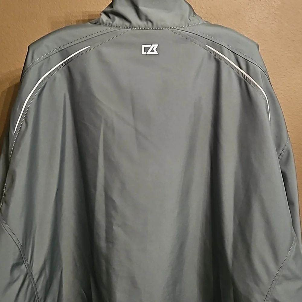 Cutter & Buck Men's CB Wind Rain WeatherTec Beacon Full Zip Jacket sz 5TG Coat - Picture 6 of 12